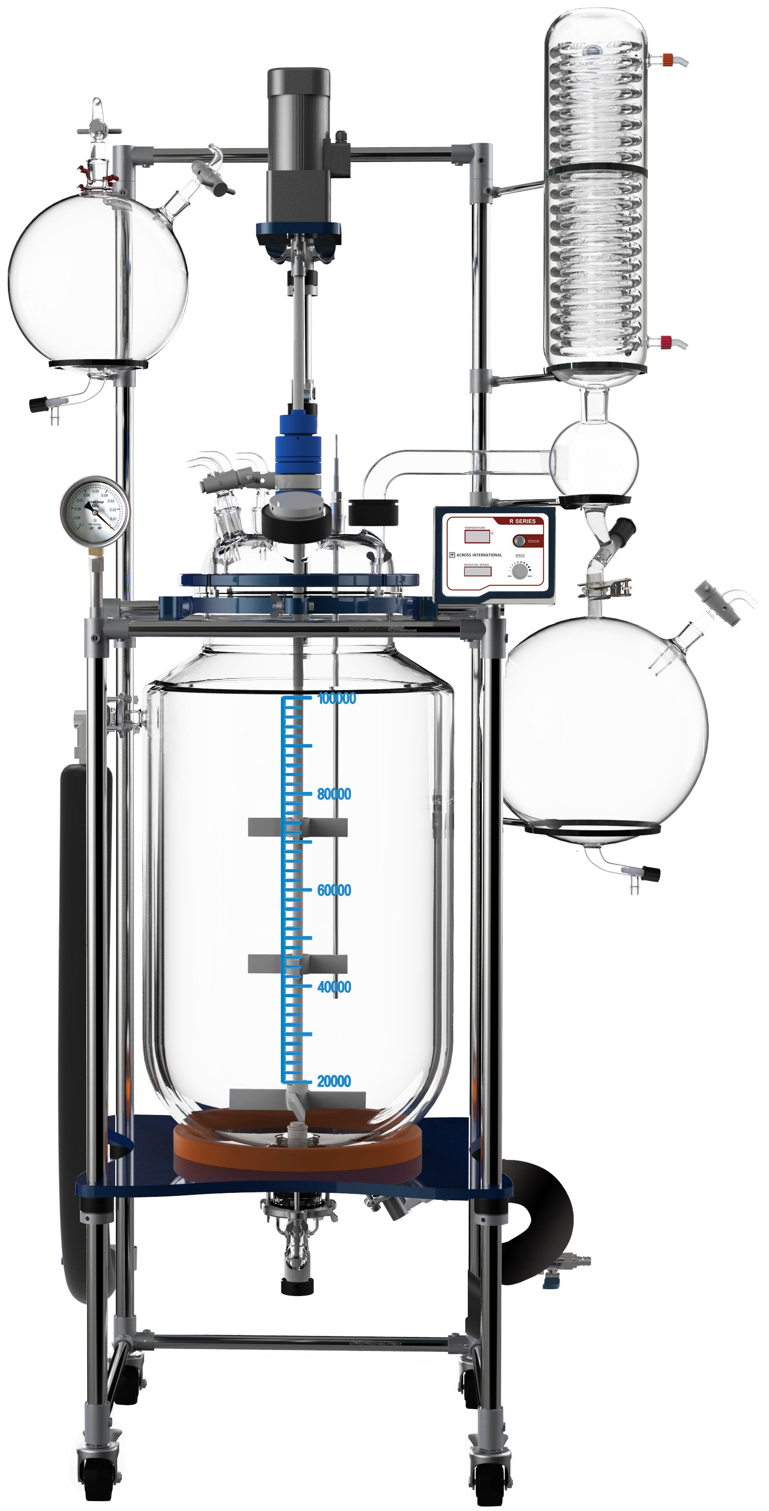 Ai Fully Customizable 100L Single Jacketed Glass Reactor
