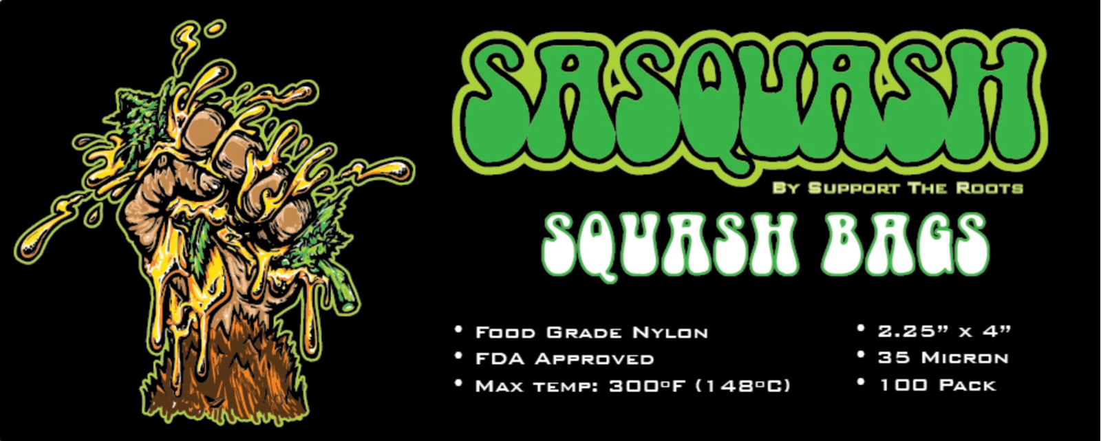 Sasquash 2.25” x 4” Squash Rosin Bags