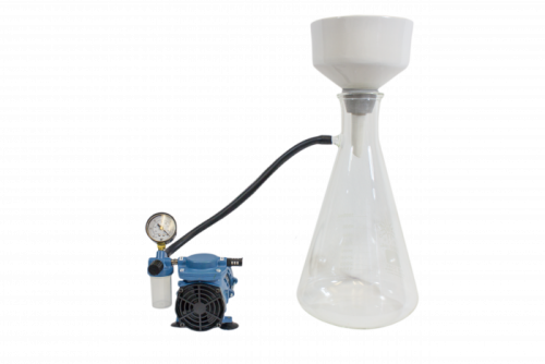 Complete Buchner Kit: 150 mm Porcelain Funnel 5L Side Arm Flask Adapters Filters Tubing and Pump