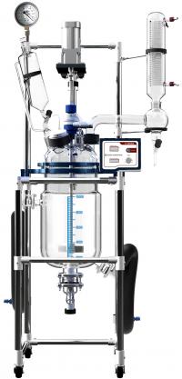 Across International Fully Customizable 10L Single/Dual Jacketed Glass Reactor