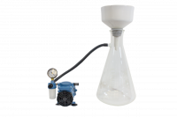 Complete Buchner Kit: 125 mm Porcelain Funnel 5L Side Arm Flask Adapters Filters Tubing and Pump